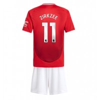 Manchester United Joshua Zirkzee #11 Domáci Detský futbalový dres 2024-25 Krátky Rukáv (+ trenírky)